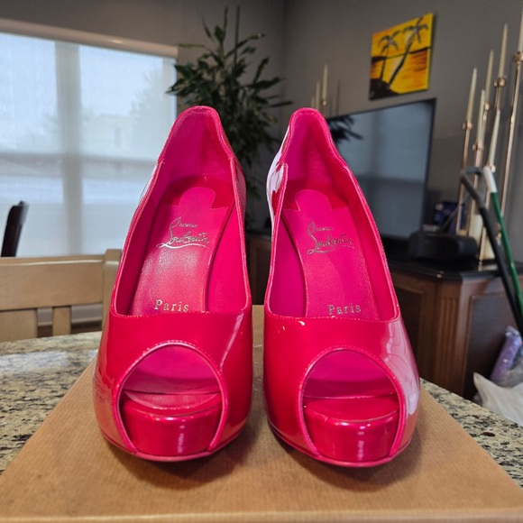 NEW Christian Louboutin Hot Chick Alta 120mm Pinkup Hot Pink High Heel Pumps